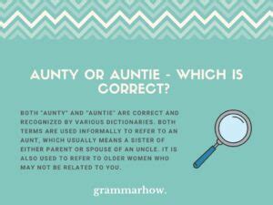 aunty ass|Aunty or Auntie – Correct Spelling by Country